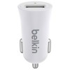 Belkin 2.4 amp Turbo Car Charger (White)